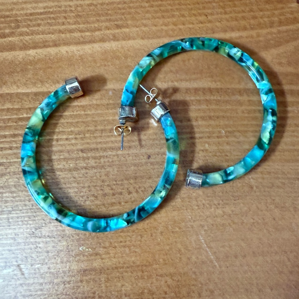 Chic Turquoise Hoop Earrings